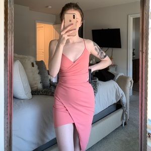 Pink mini dress